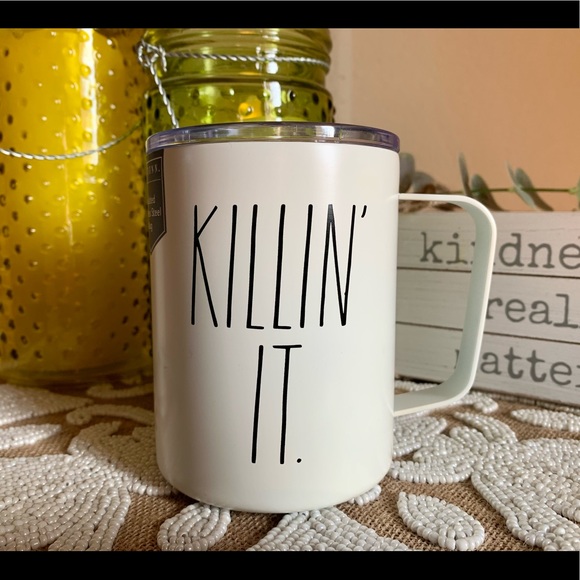 NWT Rae Dunn ‘Killin’ It’ Stainless Steel Mug - Picture 1 of 5